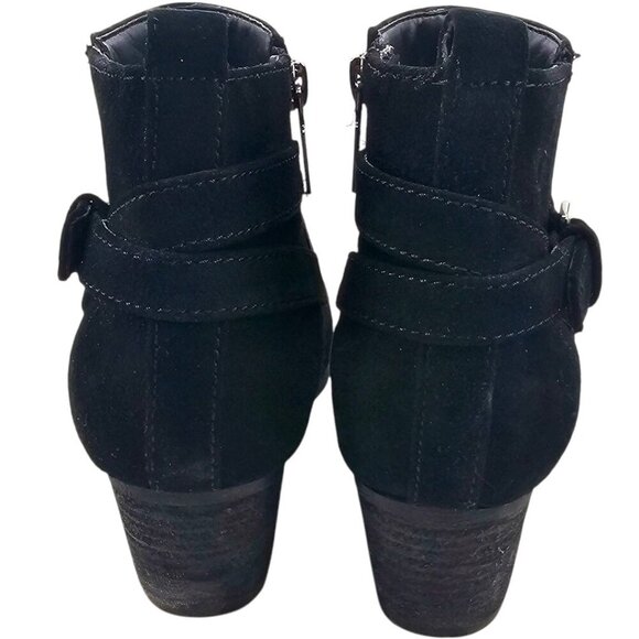 Blondo Womens 8 Idra Black Suede Side Zip Ankle Booties - Picture 8 of 11